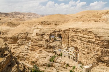 The Wadi Qelt, Monastery of St. George in Israel clipart
