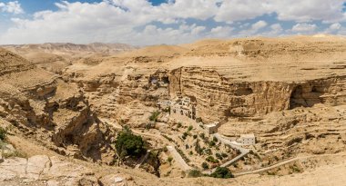 The Wadi Qelt, Monastery of St. George in Israel clipart