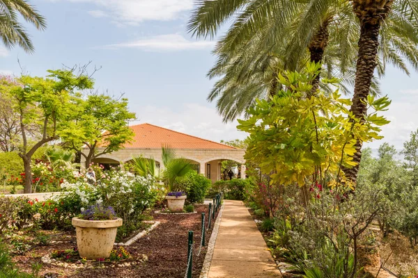 Garden of Catholic Church on the Mount of Beatitudes, Israel