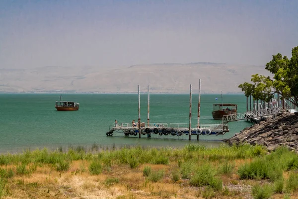 Побережье Галилейского моря, Израиль — стоковое фото