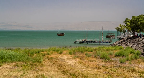 Побережье Галилейского моря, Израиль — стоковое фото