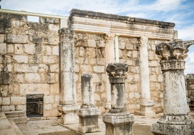Beyaz sinagog İsa Capernaum şehir, İsrail kalıntıları
