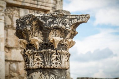 Beyaz sinagog İsa Capernaum şehir, İsrail kalıntıları