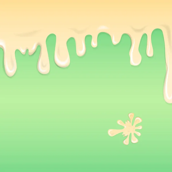 Banner de goteo de yogur — Vector de stock