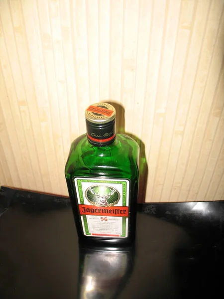 Una Bottiglia Jagermeister Liquore Tedesco Forte — Foto Stock