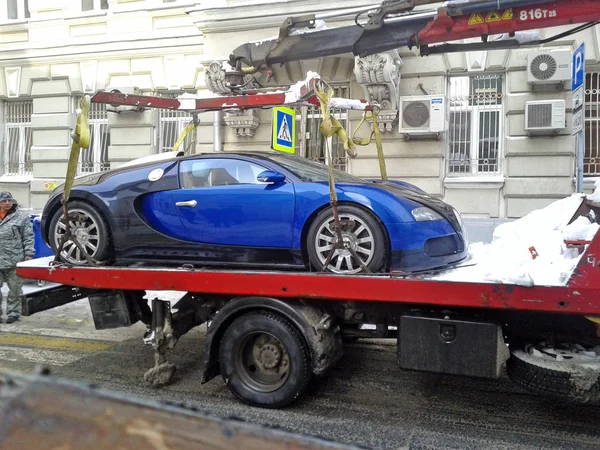 Bugatti Fue Evacuado Moscú Febrero Año 2018 — Foto de Stock
