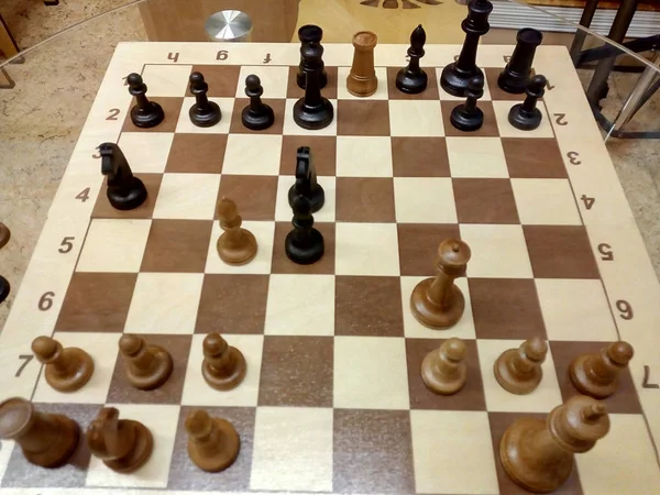 Black Surrendered Chess Game Victory White Pieces — 스톡 사진