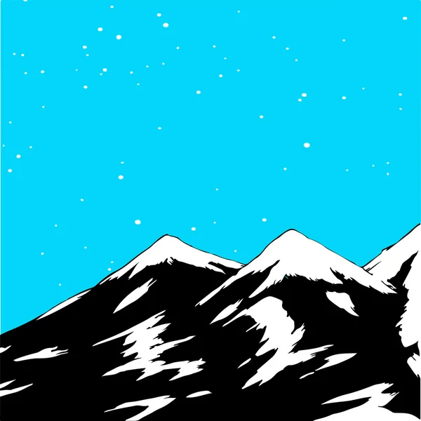 Vector abstract landscape with mountain range — ストックベクタ