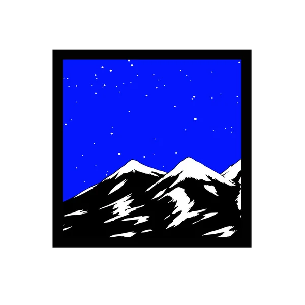 Векторний абстрактний пейзаж з гірським хребтом — стоковий вектор