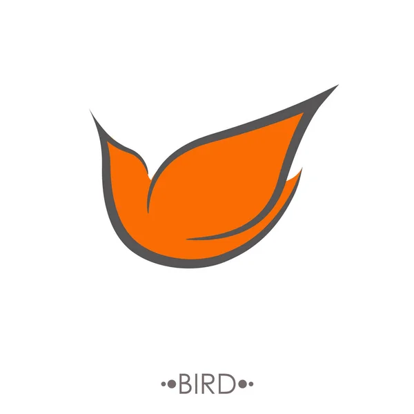 पक्षी लोगो डिझाइन गोषवारा वेक्टर टेम्पलेट रेषेचा शैली.लोगोटाइप संकल्पना — स्टॉक व्हेक्टर