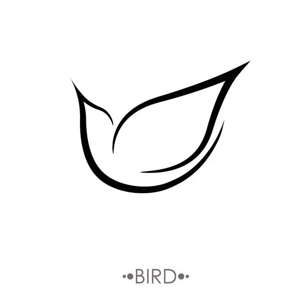 Bird Logo design abstrato vetor modelo estilo linear — Vetor de Stock