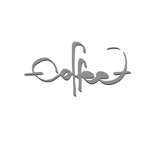 El café texto escrito, ilustración vectorial — Vector de stock