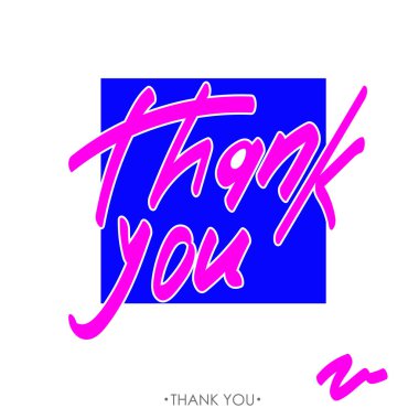 Teşekkür ederim hat. Vektör boyalı fırça