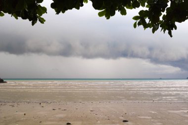 beach sand sea and island,sky