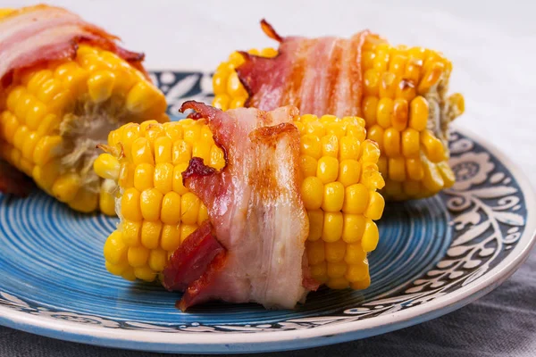 Bacon wrapped corn — Stock Photo, Image