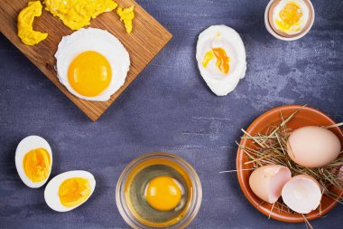 Yumurta pişirme farklı yolları: omlet, omlet, haşlanmış, ham ve haşlanmış