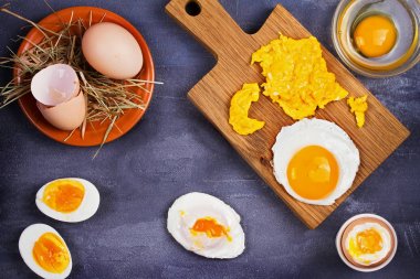 Yumurta pişirme farklı yolları: omlet, omlet, haşlanmış, ham ve haşlanmış