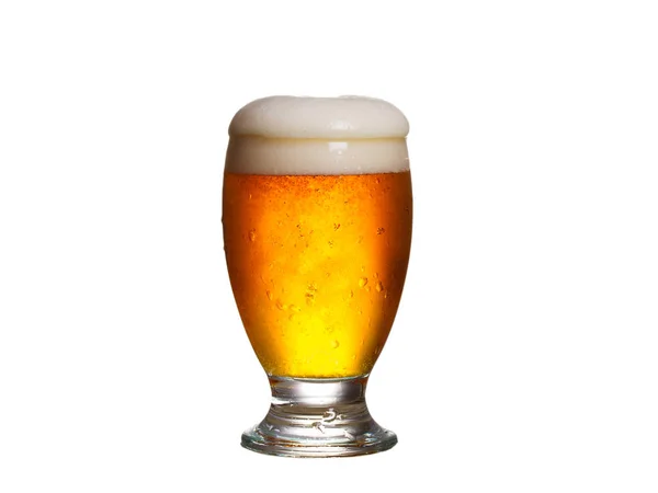 Glass of beer isolated on white background. Ale. — Stock Photo, Image