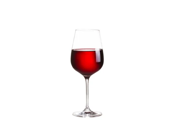 ワインは、白い背景で隔離のガラス — ストック写真