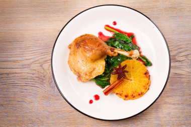 Roast duck leg