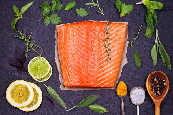 Salmon fish fillet — Stock Photo, Image