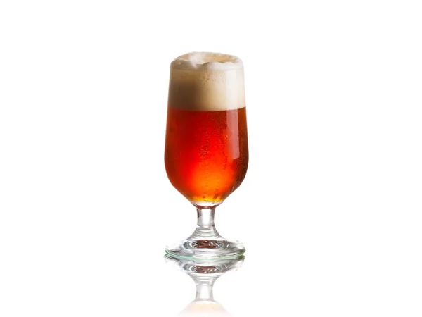 Glass of Beer on white background — Stock Photo, Image