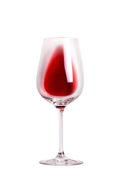 Verre Vin Rouge Verre Vin Isolé Sur Fond Blanc — Photo