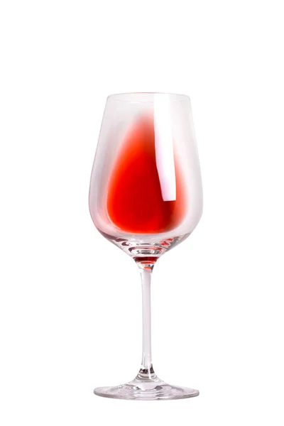 Verre Vin Rouge Verre Vin Isolé Sur Fond Blanc — Photo