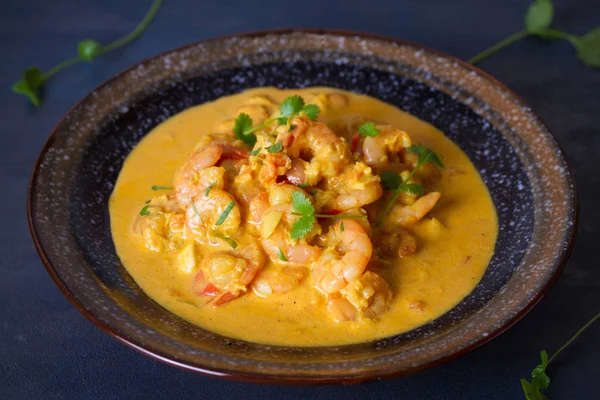 Cuenco Camarones Curry — Foto de Stock