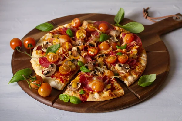 Deliciosa Pizza Papas Fritas Comida Italiana — Foto de Stock