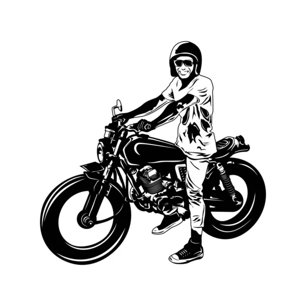 素描型矢量摩托车设计 — 图库矢量图片