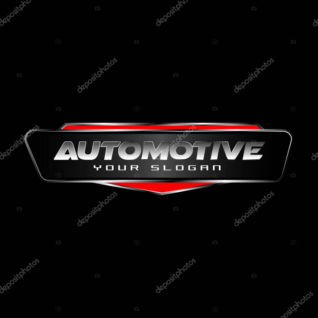 Automotive logo, emblem, with style chrome
