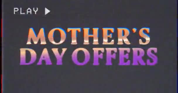 Dzień Matki Oferty Tytuł na taśmie VHS — Wideo stockowe