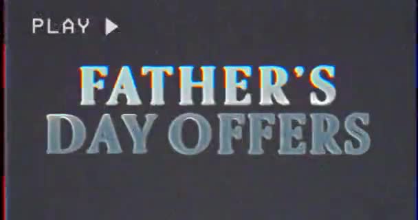 Annuncio VHS Fathers Day Old School — Video Stock