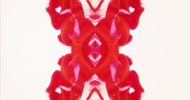 Fluid Swirling Handsome Glimmering Crimson Watercolour Form — Stock Video