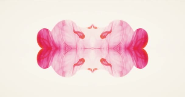 旋转的漂亮的茉莉花红分形花 — 图库视频影像