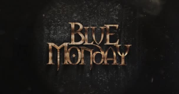 Blue Monday Fantasy Título Diseño — Vídeo de stock