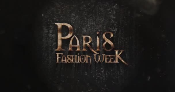 Paris Fashionweek Fantasy Tytuł Design — Wideo stockowe