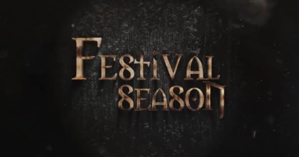 Festival Temporada Fantasía Título Diseño — Vídeo de stock
