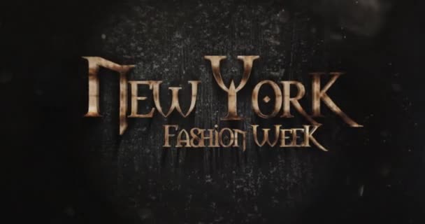 New York Fashionweek Fantasy Titel Ontwerp — Stockvideo