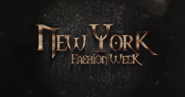 New York Fashionweek Fantasy Titelgestaltung — Stockvideo