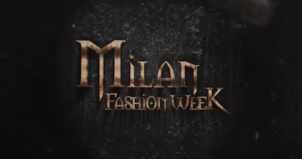 Milan Fashionweek Fantasy Title Design — Stock video