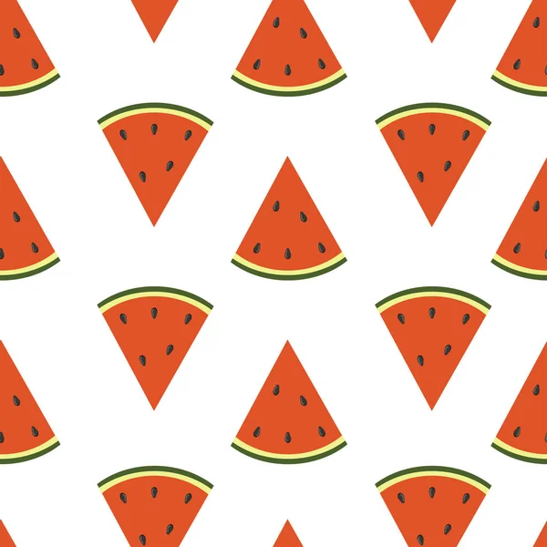 Wassermelone. Vektor nahtloses Muster — Stockvektor