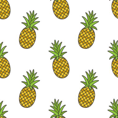 Pineapple.Vector seamless modeli