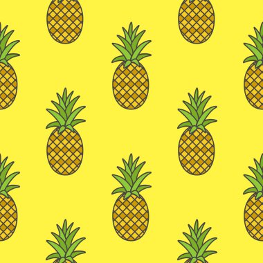 Pineapple.Vector seamless modeli