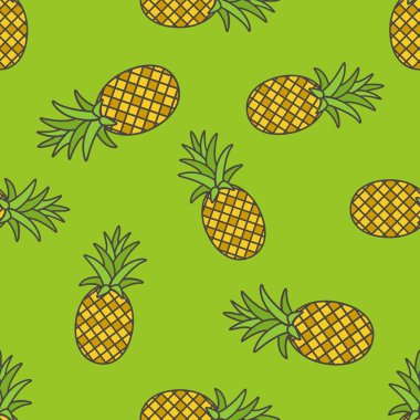 Pineapple.Vector seamless modeli