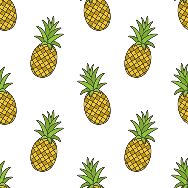 Pineapple.vector nahtloses Muster — Stockvektor
