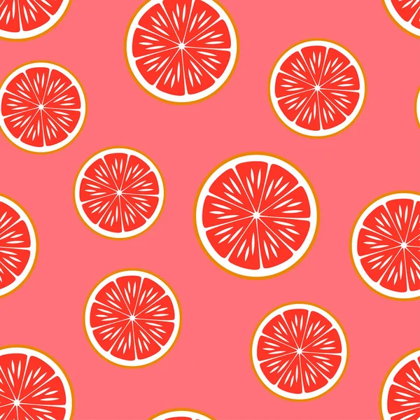 Grapefruit. Vektor nahtloses Muster. lizenzfreie Stockillustrationen