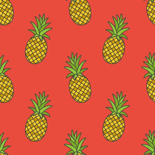 Pineapple.Vector seamless pattern — Stock Vector