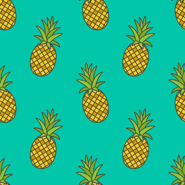 Pineapple.Vector シームレス パターン — ストックベクタ